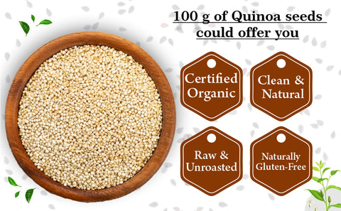 Farm & Farmers Organic Fresh Healthy Seeds, Superfoods, Nutritious Edible Seeds for Eating Packed with Minerals and Vitamins (Quinoa Seeds, 1 Kg)