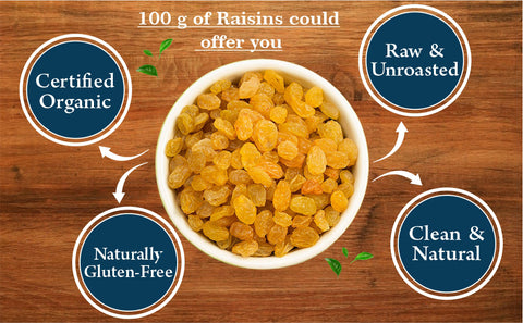 Farm & Farmers Premium Green Raisins Dried Kishmish Without Seeds Kismis Dry Fruits, 250 gm
