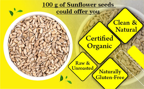 Farm & Farmers Organic Fresh Healthy Seeds, Superfoods, Nutritious Edible Seeds for Eating Packed with Minerals and Vitamins, Surajmukhi Ke Beej (Sunflower Seeds, 1 Kg)